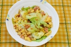 Boiled Cabbage with Salmon Dashi Soy Sauce